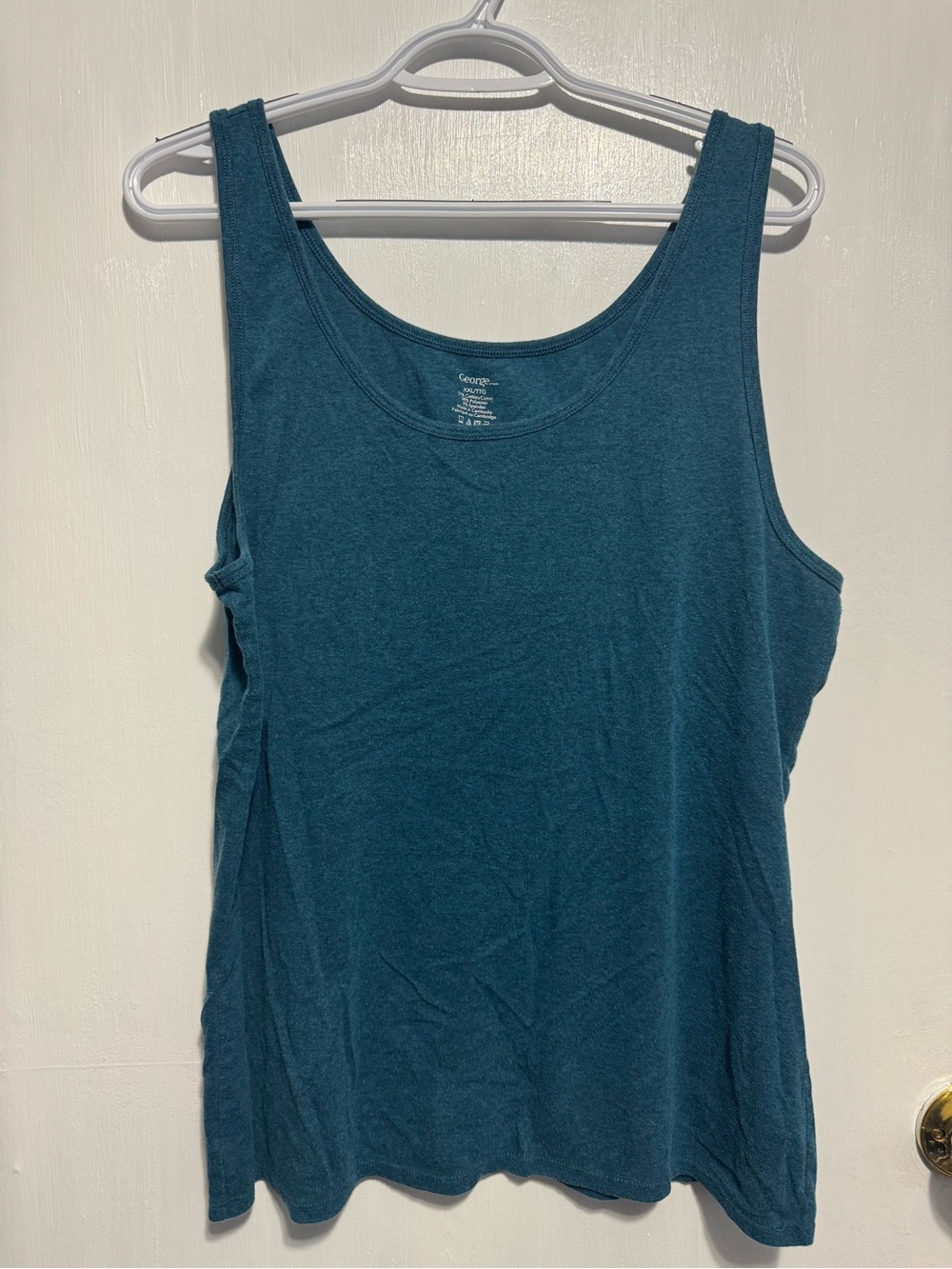 George Teal-Blue Scoop Neck Tank Top
